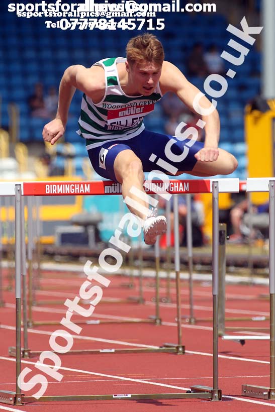 Mens 110 metres hurdles, Muller British Championships, Alexander Stadium, Birmingham. Photo: David T. Hewitson/Sports for All Pics